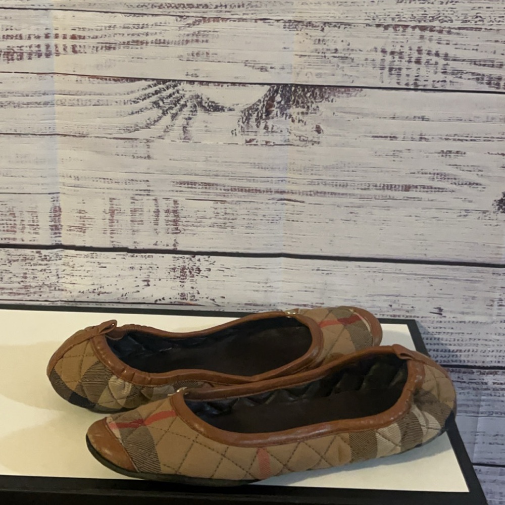 Burberry Nova Check Canvas Ballet Flats - Picture 4 of 8